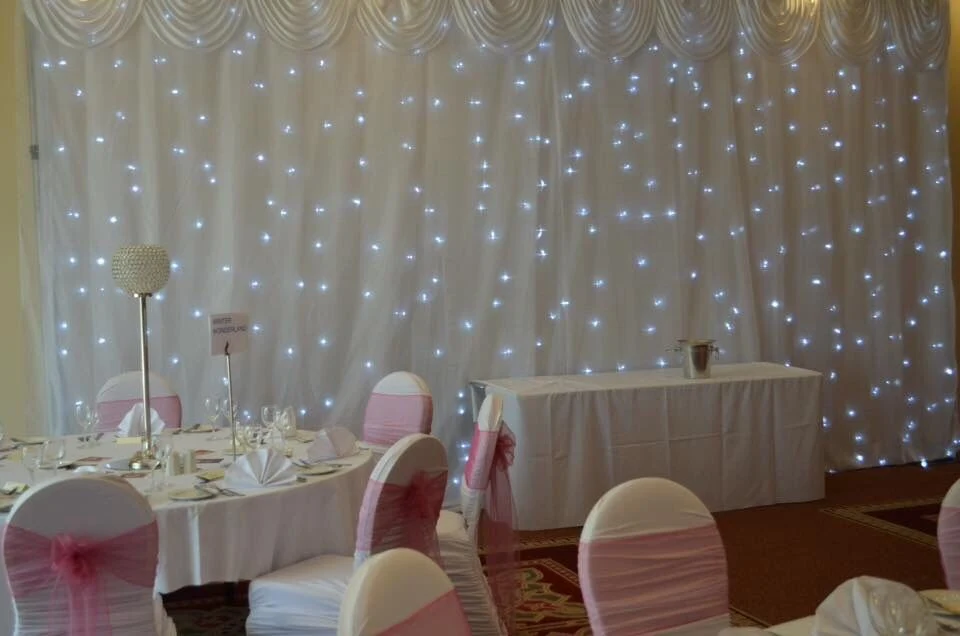 Prevalecen en la etapa de Boda celebración todo blanco SMD LED Cortina Star 5050