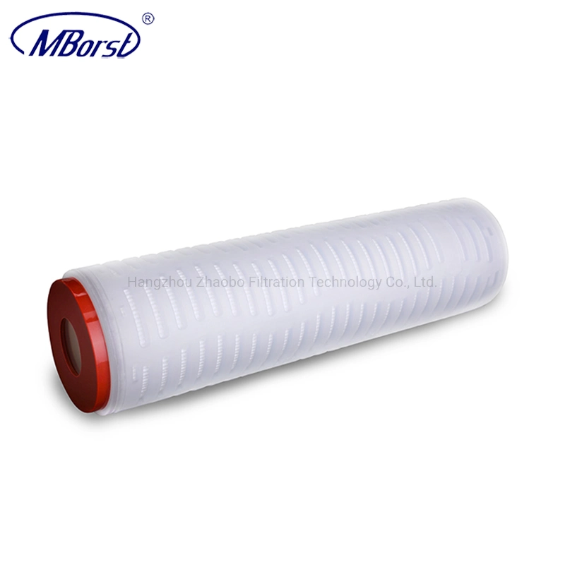 Filter Cartridge OEM Manufacturer 0.1 0.22 0.45 Micron Pes Pleated Cartridge Filter for Medical Industry Food and Beverage Medicine Textile with DOE Flat Cap