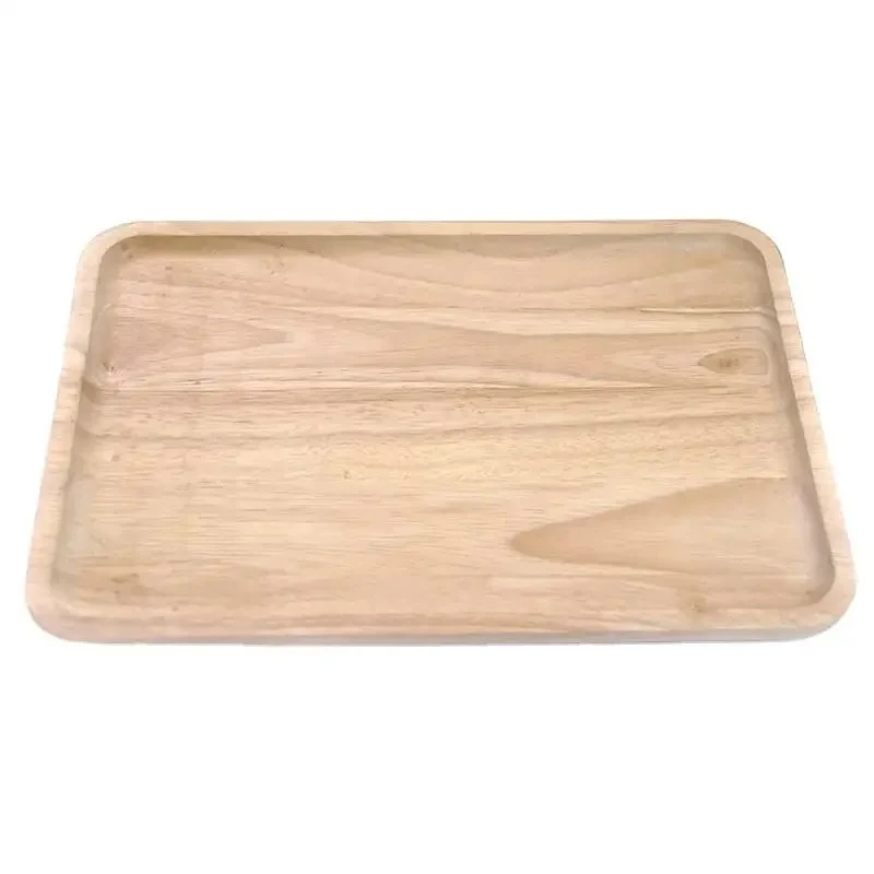 Custom Logo Eco Friendly Restaurants Natural Serving Tea Cup Tray Bamboo Wooden Tray Plate