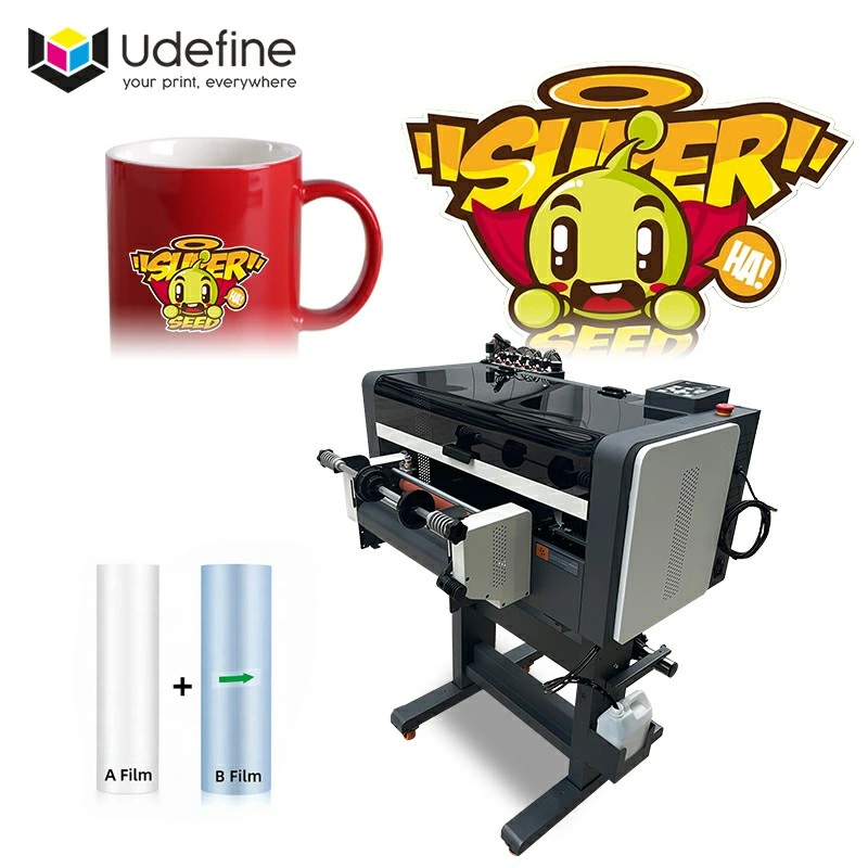 Udefine 2023 Newest 30/60cm UV Dtf Printer 12FT UV Dtf Sticker Printing Machine with Laminator 2 in 1 A3 UV Printer RO