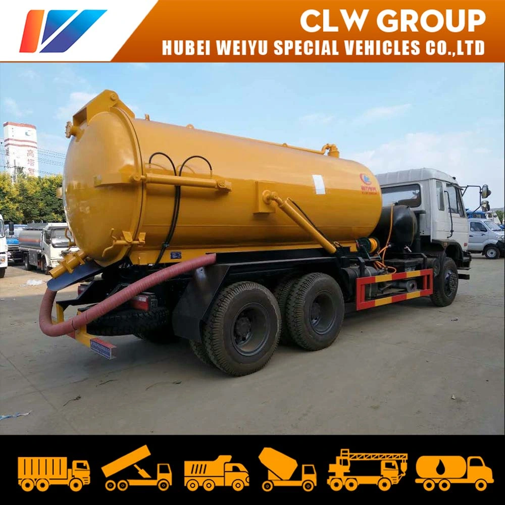 Customized 18m3 Vacuum Pump Cleaning Slurries Sludges Sewage Suction Truck