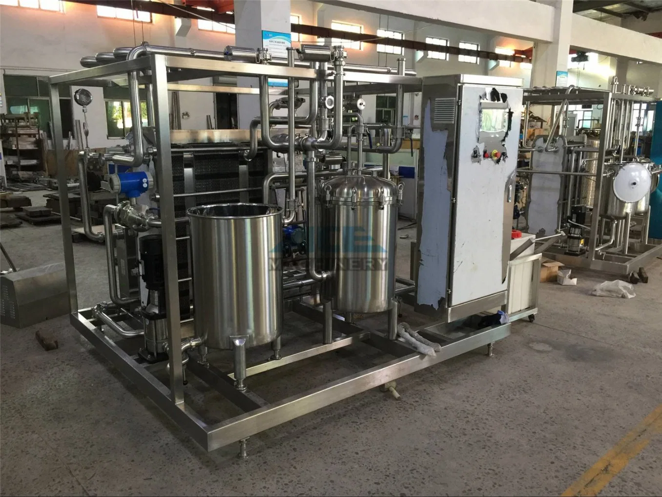 1ton Per Hour Juice Uht Sterilizer Milk Pasteurizer Machine Fruit Pulp Sterilizer