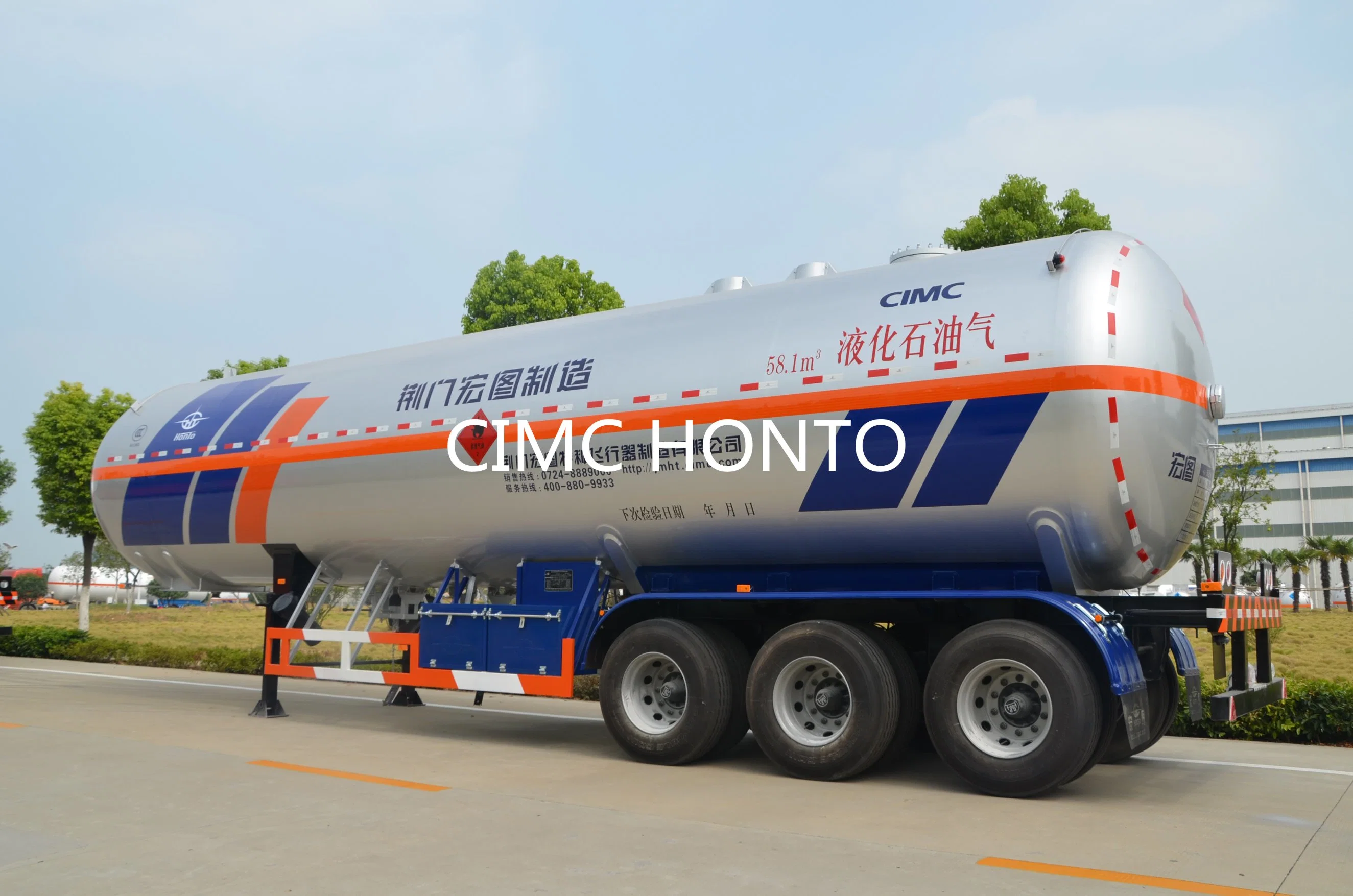 3axles LPG High Volume Trasnportation Tanker LPG Semi Trailer for Gas Plant