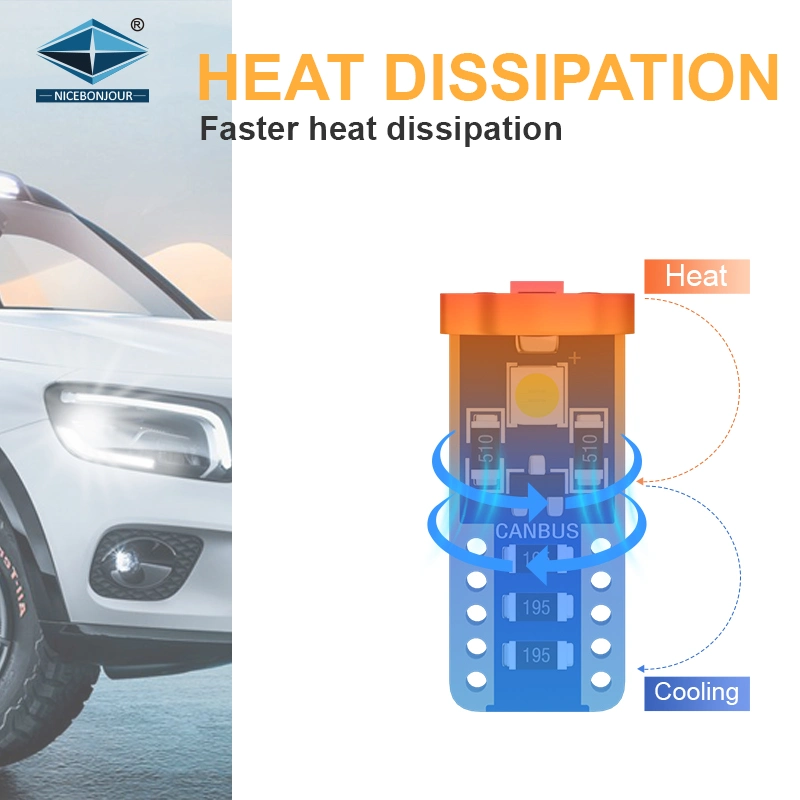 La señal de giro de la luz de la luz de ancho de la lectura de las bombillas de coche lente de la luz LED SMD T10 de 3030, 3 de la luz con Color Mluti Auto