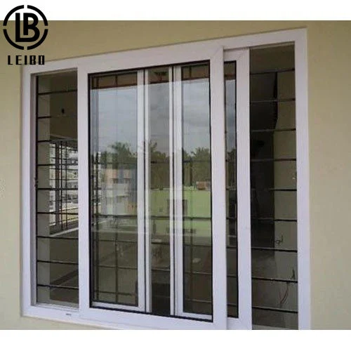 UPVC/PVC Cristal doble ventana deslizante de plástico con alta calidad