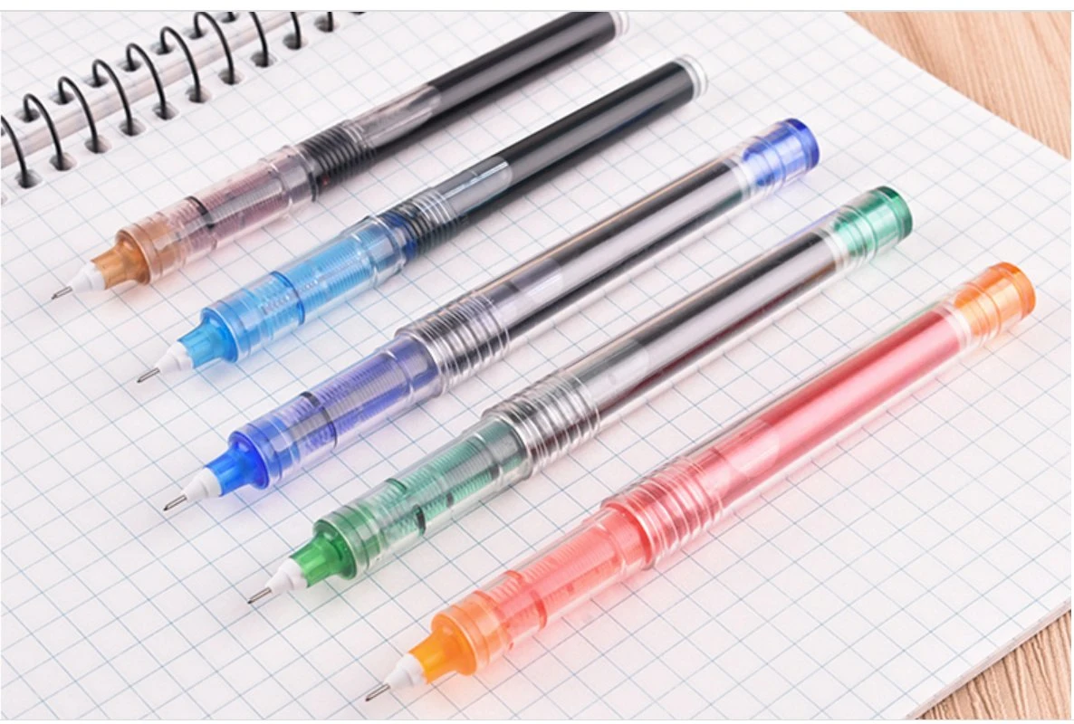 Wholesale/Supplier Stationery Snowhite Rolling Ball Pens Quick Dry Ink 0.5 mm Extra Fine Point Pen Logo Pen, Red