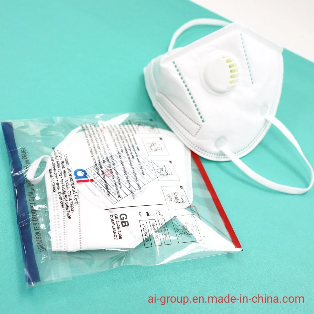 White Disposable Adult Earloop KN95 Face Masks Without Valves