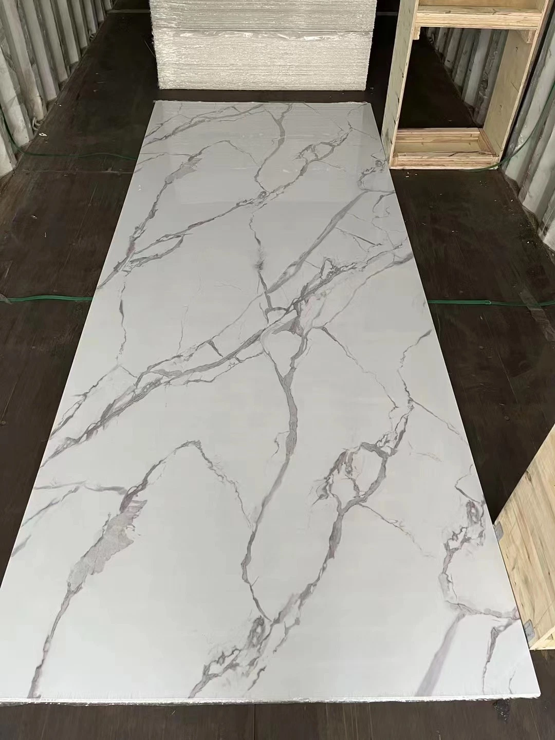 PVC Marble Sheet Panel 3mm UV Coating High Glossy for Indoor Decoration