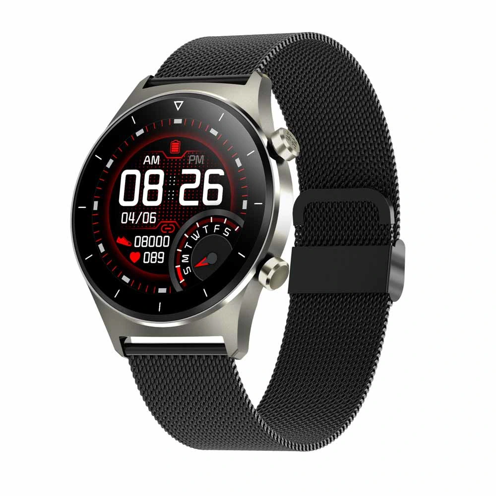 E13 llena la pantalla táctil Reloj inteligente de protección IP68 Resistente al agua de la presión arterial Smartwatch