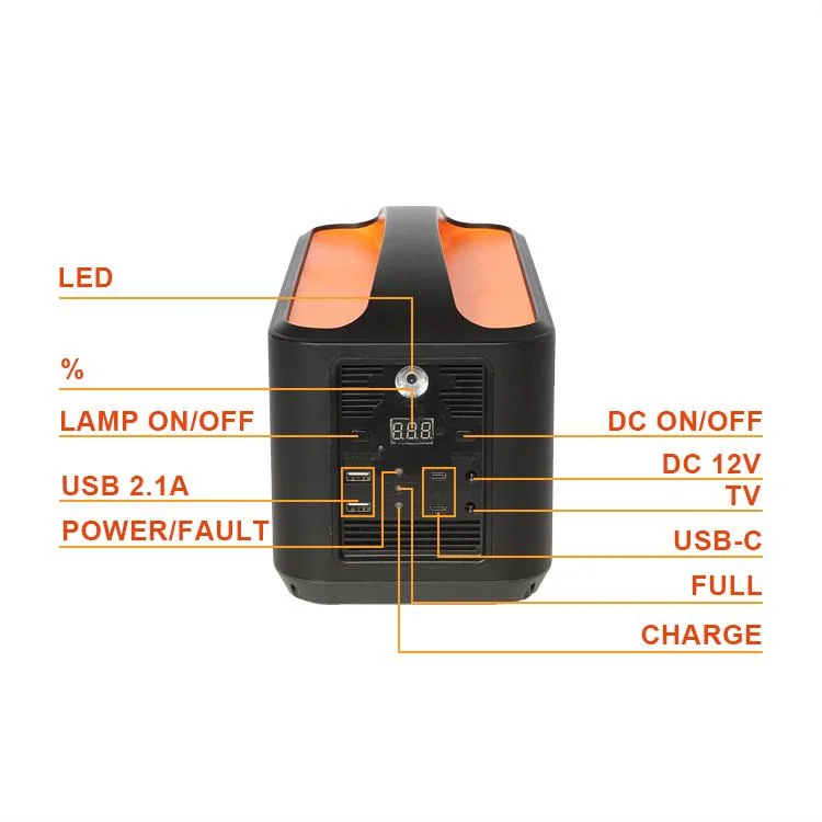 Built-in LiFePO4 Battery 24ah/26ah Pure Sine Wave Inverter Power Generator Solar Energy System