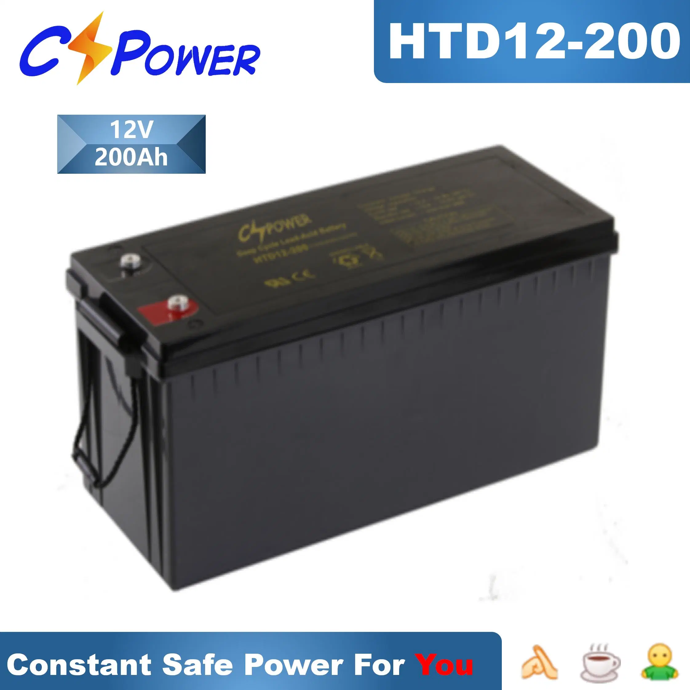 Cspower Battery Laptop 12V100ah Solar Deep Cycle Long Life AGM Battery Electric Bicycle Battery