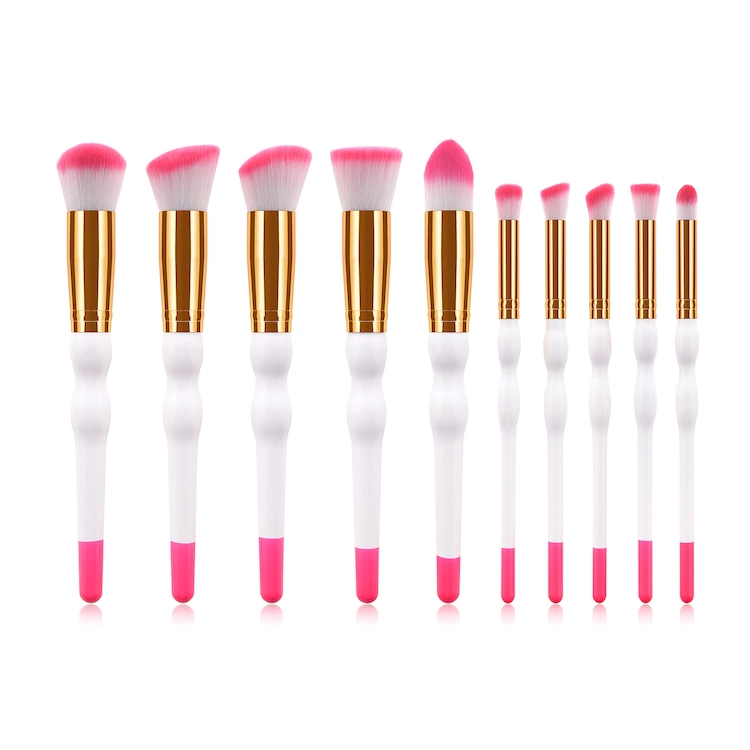 10 PCS High Density Soft Nylon Bristles Makeup Brush Collection for Girl Gift Beauty Tools