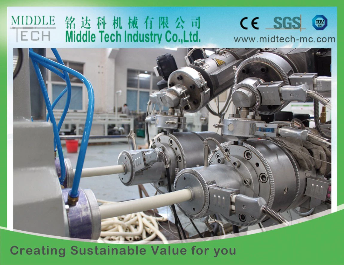 (China wholesale price) Plastic PE PP LDPE Dual Water/Gas Pipe Making Machinery