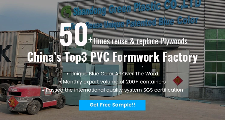 50+Times Use Blue 3/4 18 Concrete Deck Forms PP Construction Plastic Shuttering Slabs WPC Formwork Panels Building Boards