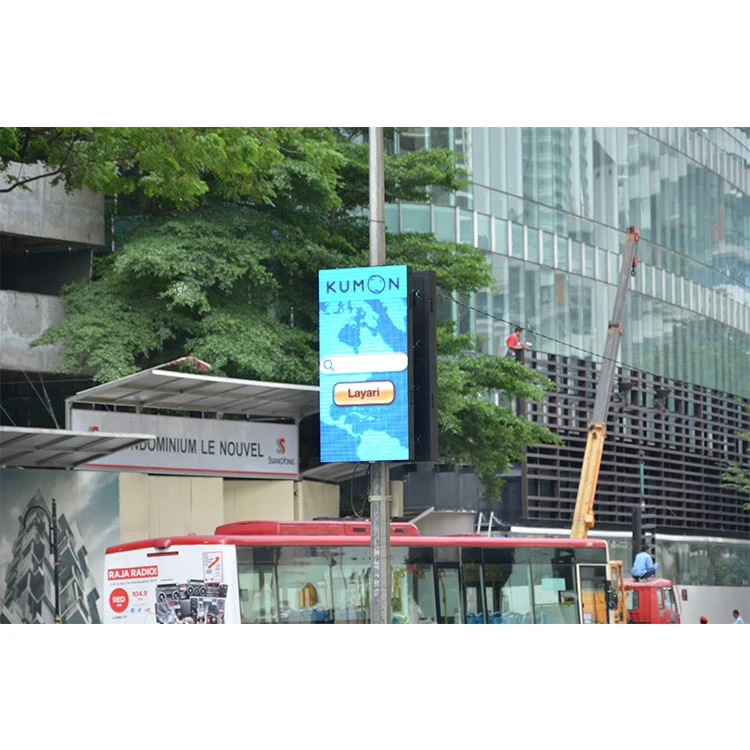 WiFi/3G/4G P5 pantalla de farola exterior Calle Publicidad Polo de Luz Pantalla LED pantalla LED inteligente