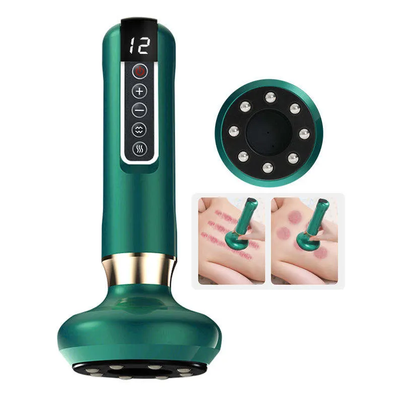 Electric Guasha Physiotherapy Scraping Heat Therapy Tool Body Cupping Massager Gua Sha