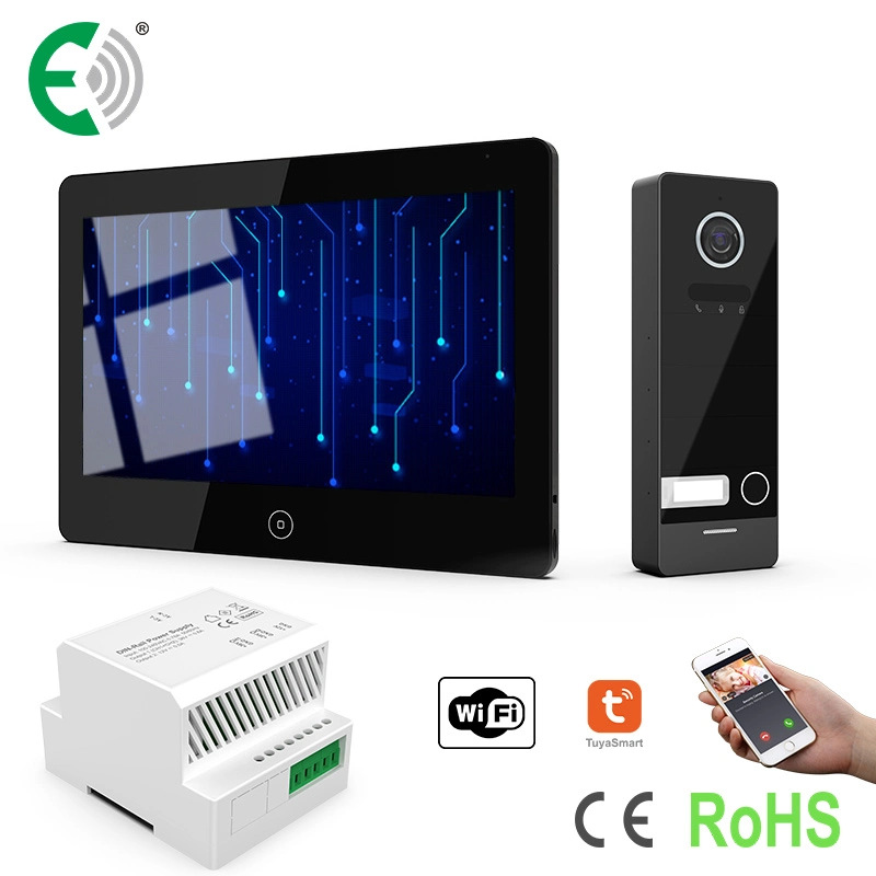 10.1" Touch Screen 2-Wire Home Security Video Doorphone Interphone System