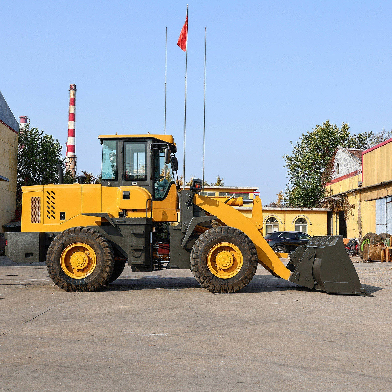 Mini Small 3 Tons Front End Bucket Shovel Wheel Loader with 1.3-1.7cbm B &Snow Blower&Mixing Bucket&Quick Hitch&Yunnei Cummins Weichai&Mulcher