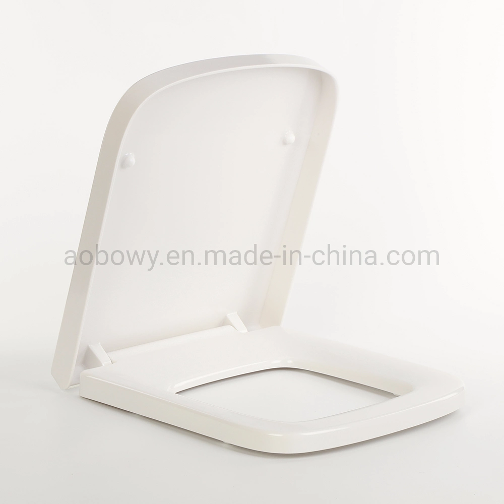 Sanitary Ware Square Shape Wrap-Over Urea Toilet Seat Cover with One Push Button Quick Release