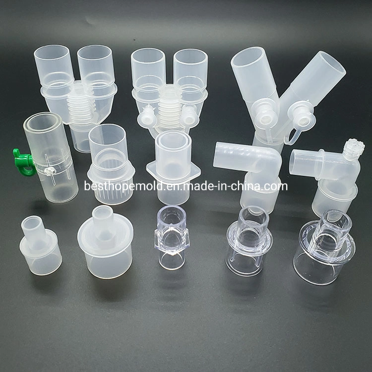 Injection Mold Tooling Makers for Breathing Circuit Straight Connector Anesthesia System Connector Mold Manufacturer and Molding