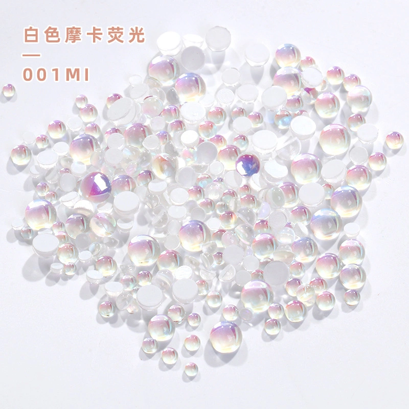 Hot Sales Colorful Clear Round Flat Back Mixed Mi Series Nail Art Crystal Mermaid Beads Rhinestone Accessories