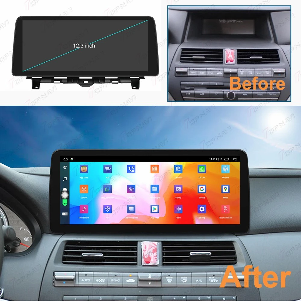 12,3" Android für Honda Accord 8 Crosstour 2008-2013 Autoradio Multimedia-Player