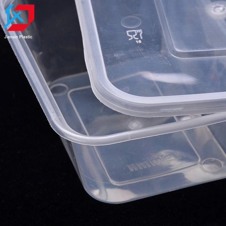 Plastic Disposable Rectangular Food Container with Lid