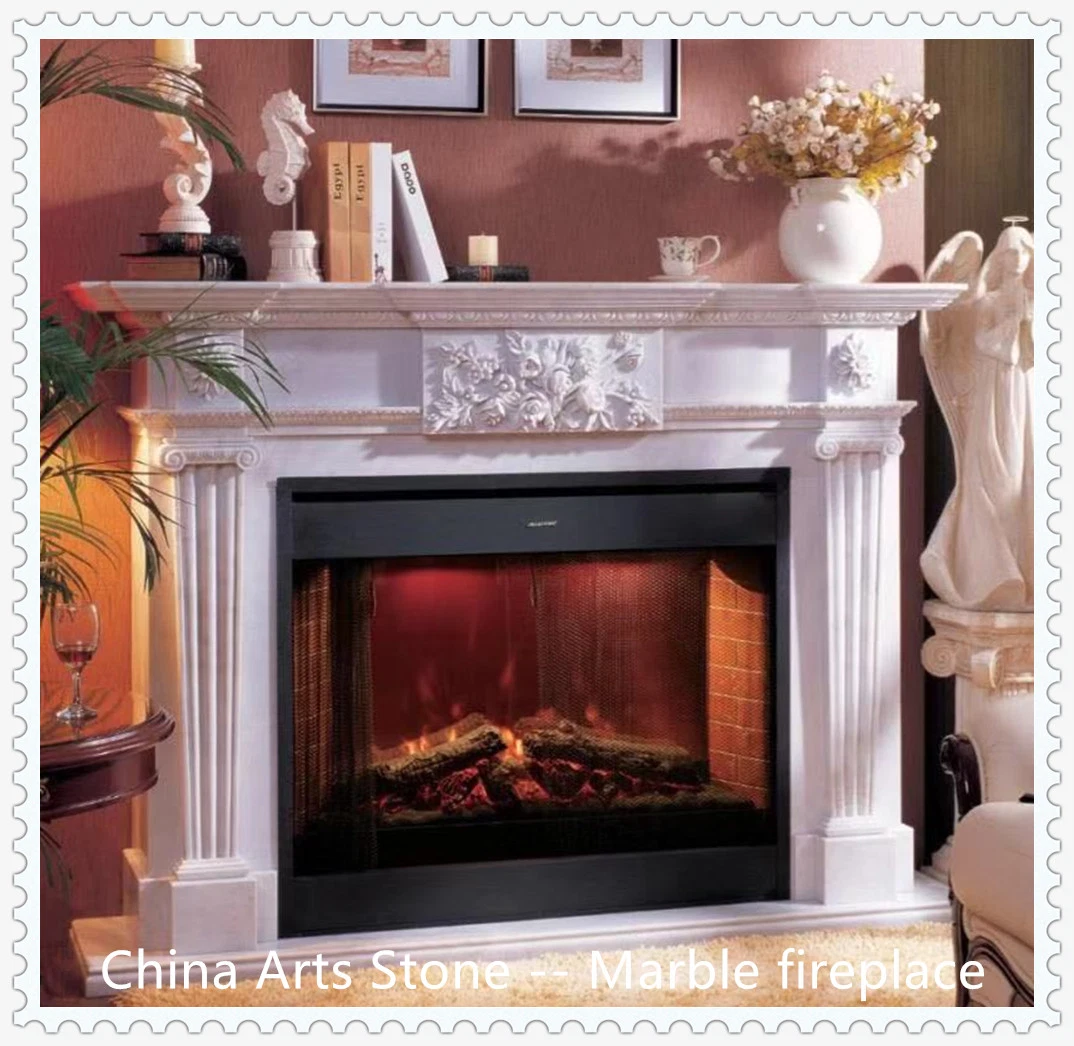 Nature Marble Fireplace for Villa or Hotel Decoration