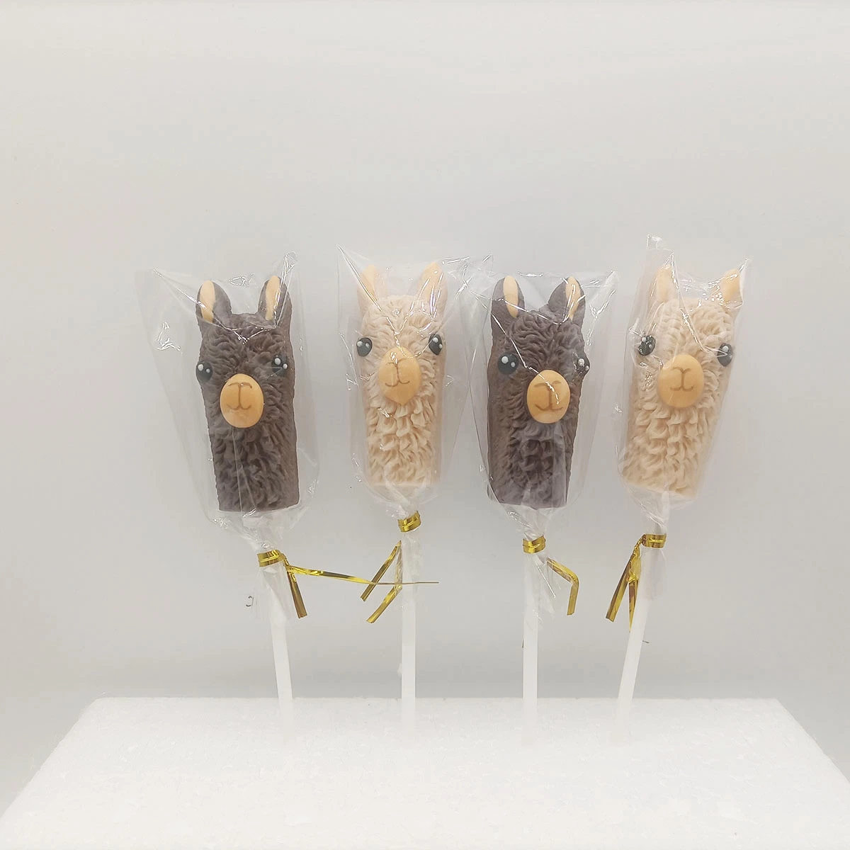De alpaca con forma de animal Lollipop deliciosos caramelos dulces