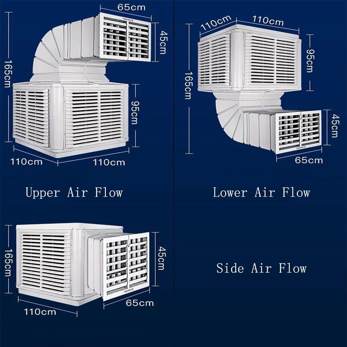 New Arrival 3/2.2/1.1kw Electric Standing Cellulose Pad Paper Low Energy Consumption Evaporation Cooler for Pakistan/Kenya/Malaysia