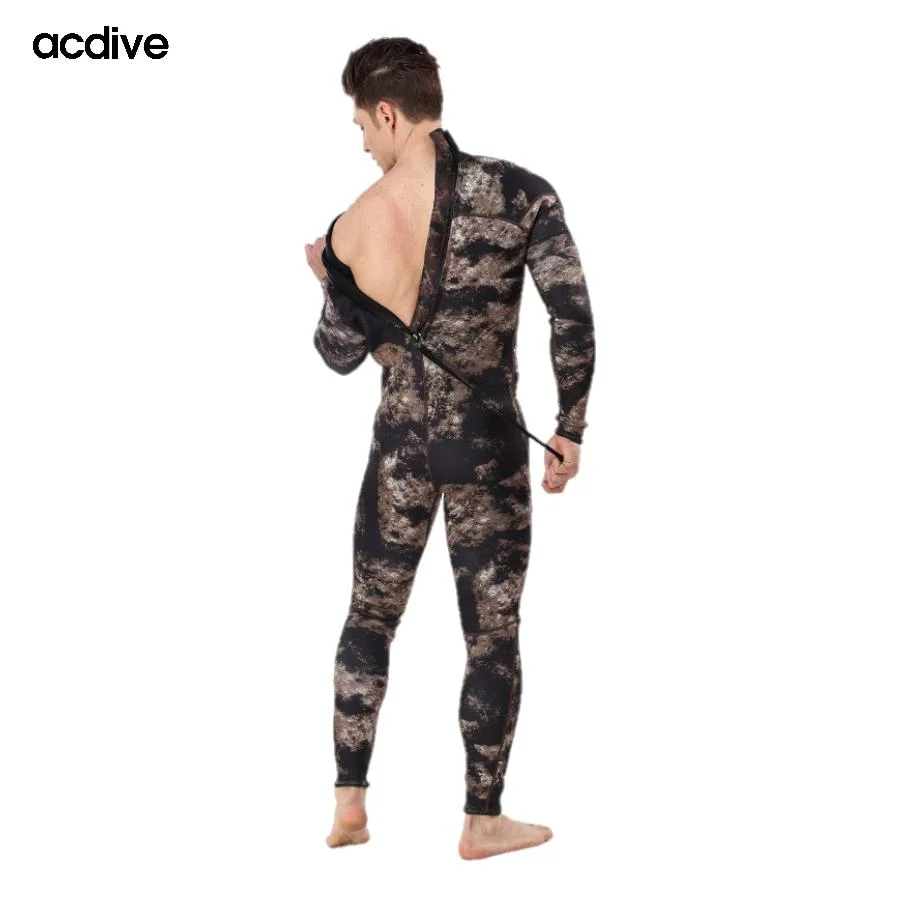 Cheap Stretchy Adult Full 3mm Neoprene One Piece Camo Surfing Scuba Diving Spearfishing Wetsuit