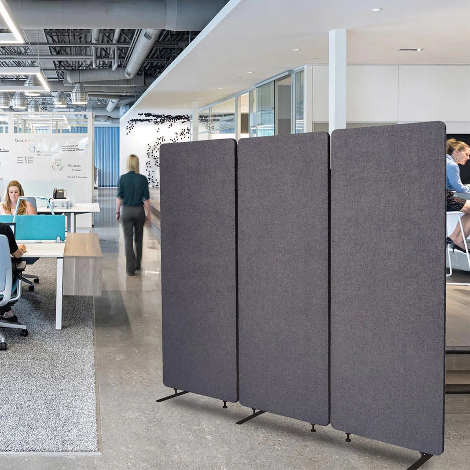 Movable Sound Absorption Folded Screens Acoustic Office Room Dividers