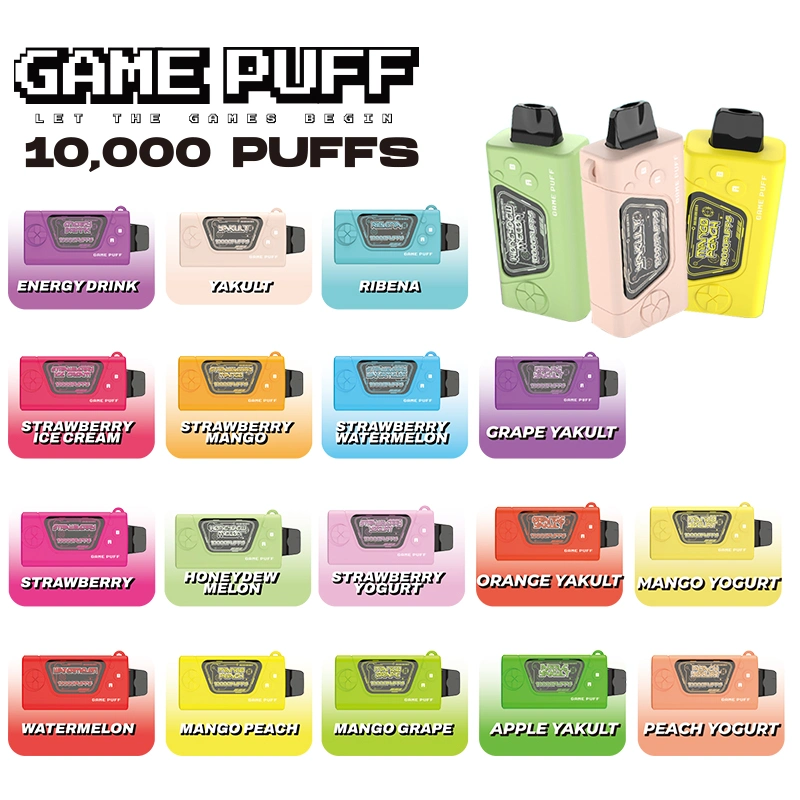 100% Factory Original Game Puff Disposable Electronic Cigarette Mesh Coil 20ml with Rechargeable Battery