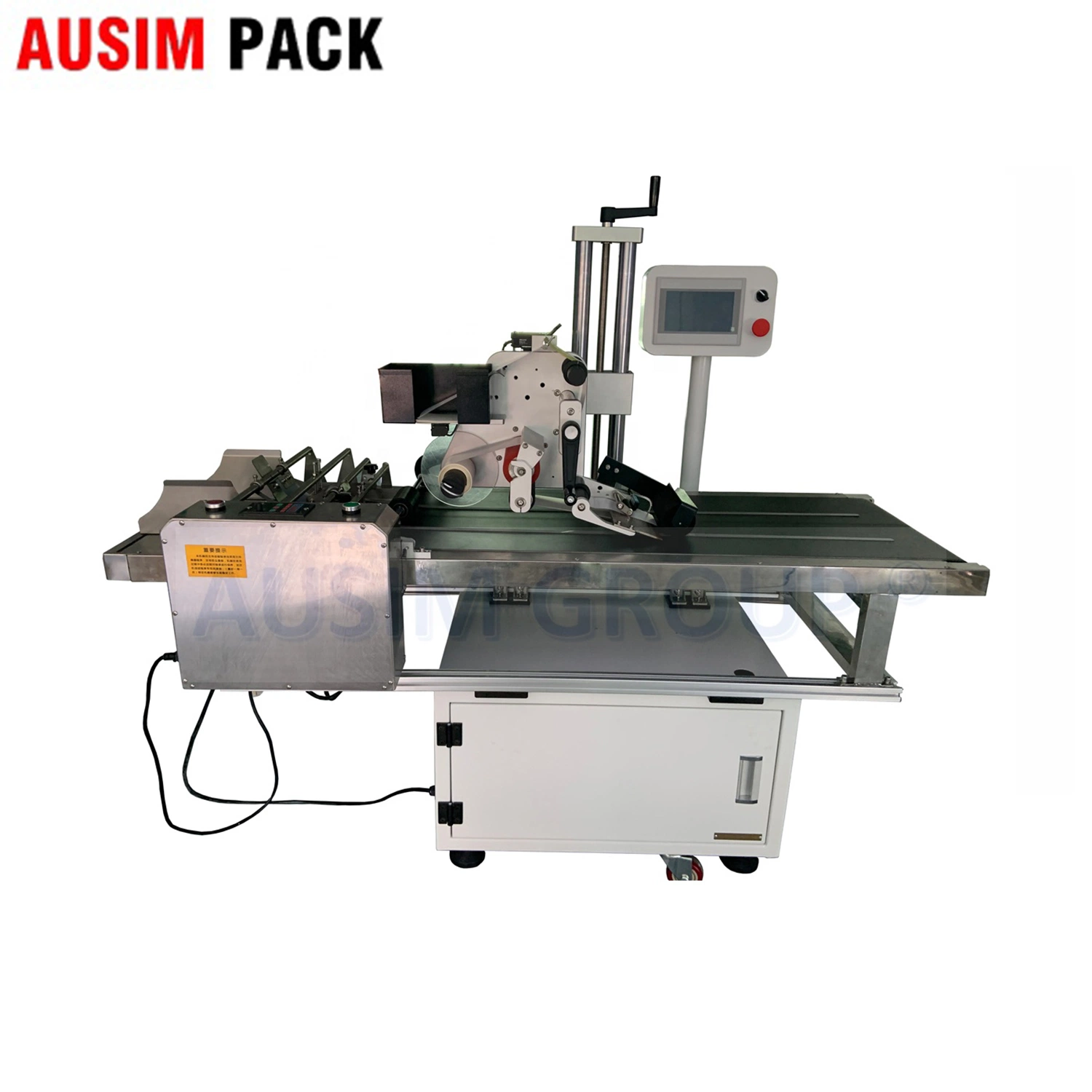 Solidpack Automatic Small Bag/Card Feeding and Top Side Labeling Machine with Online Printing Apply System with Thermal Printer