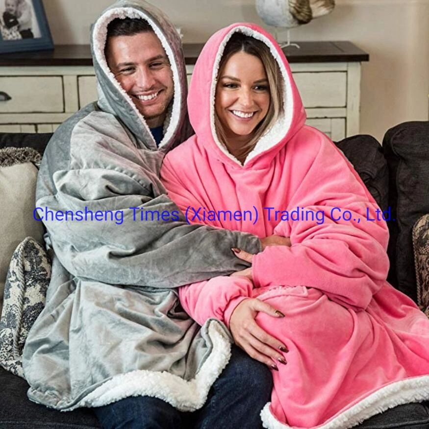 Custom Sherpa Hoodie Men Plus Size Unisex Sherpa Hoodie Fleece Winter Wear