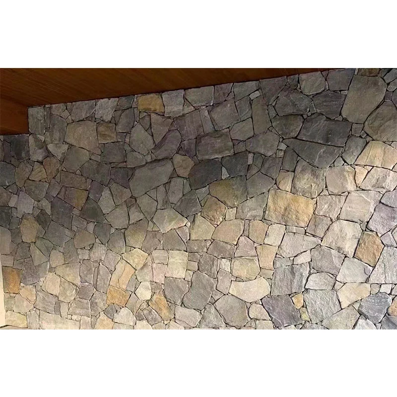 Muti Color Quartzite Slate Wall Panel Cladding Stone Price