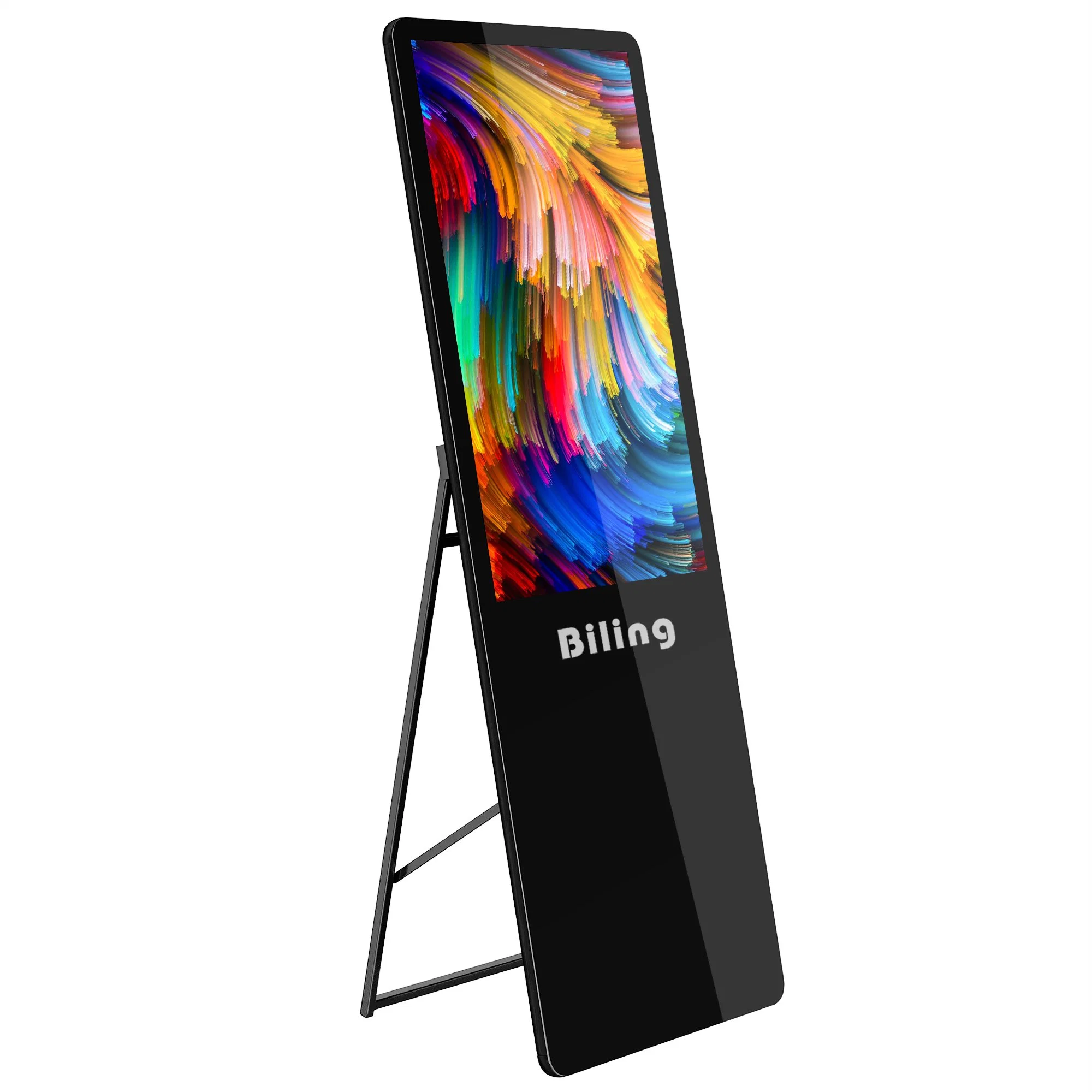 Portable LCD Digital Signage 43 Inch Wall Video Shopping Cart Advertising Sign Holder LCD Screen LED Display for Advertising