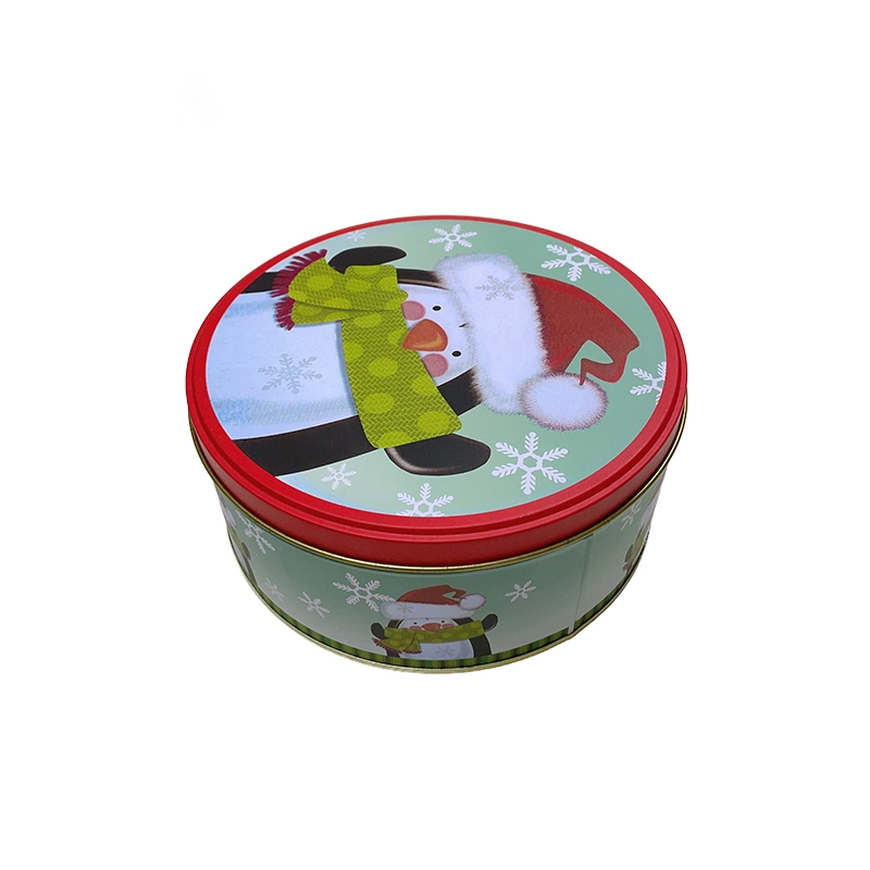 Desenhos animados Santa Claus Candy ornamentos em Tin Box Tinplate material