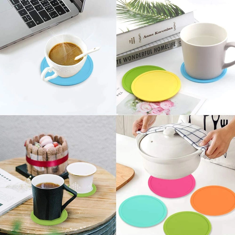 Custom Pattern Cup Mat PVC Silicone Coffee Coasters for Beer Drink