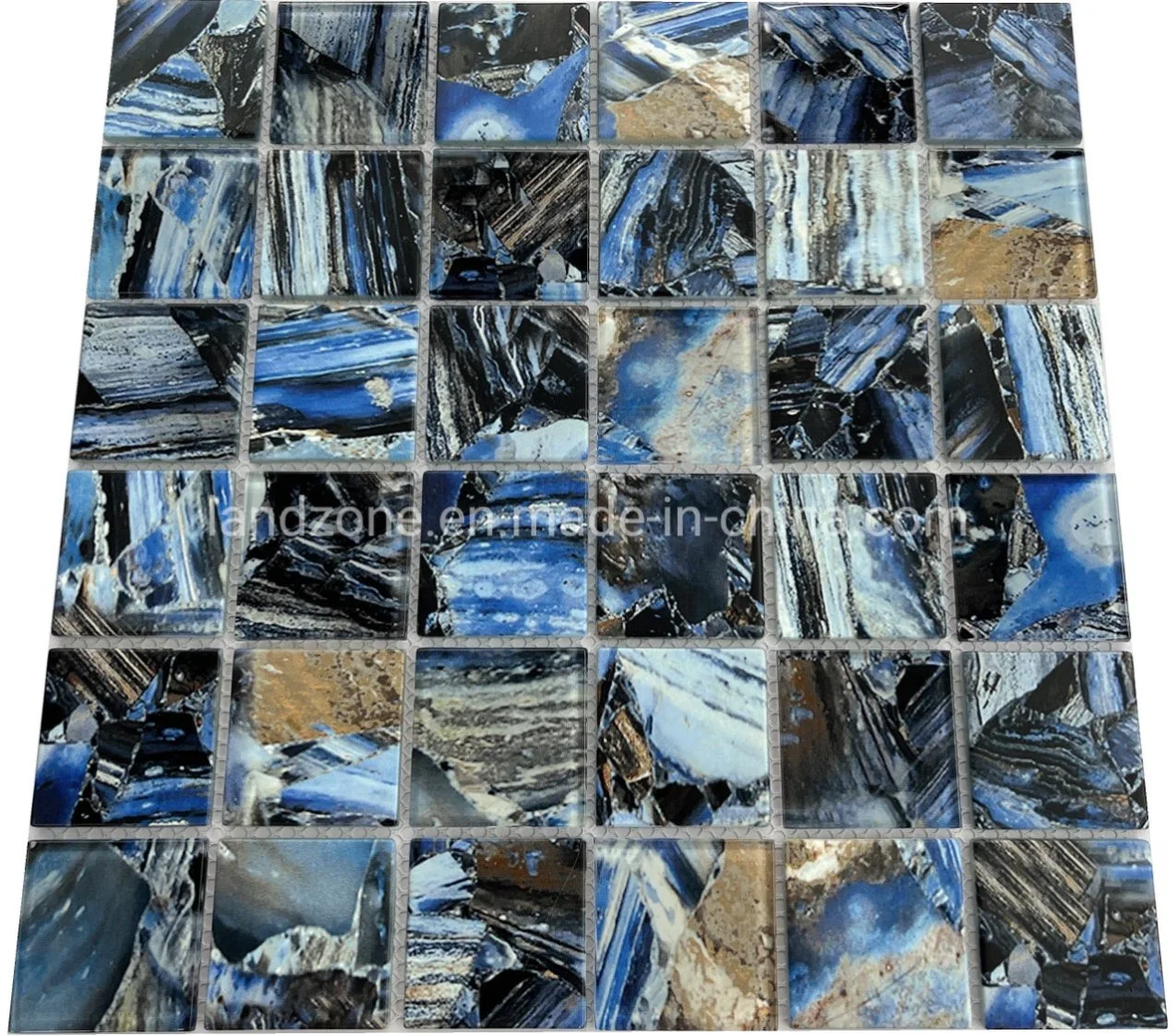 Factory Square Nice Design 4mm Thickness Crystal Mosaic Tile