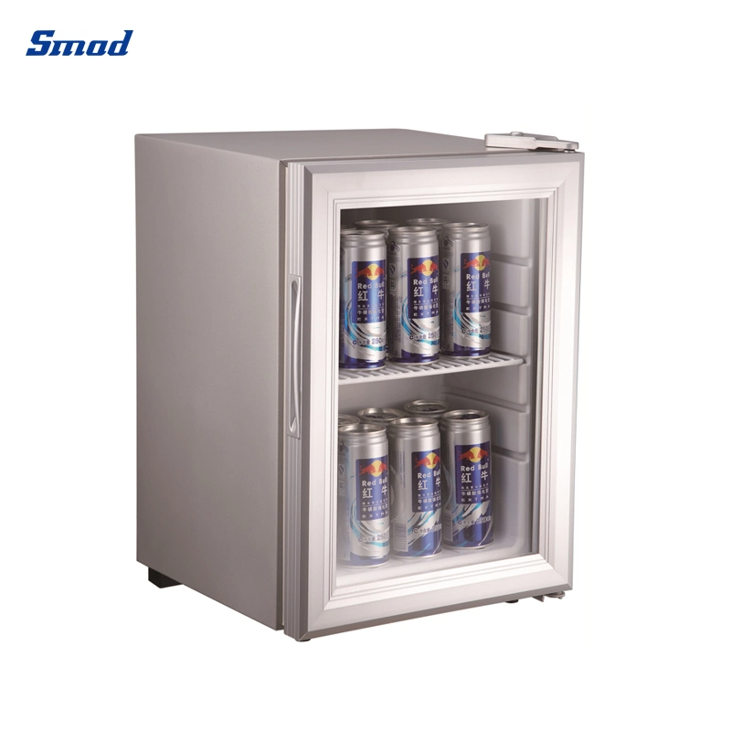 21L Mini Countertop Directly Cooling Glass Door Beverage Cooler Display