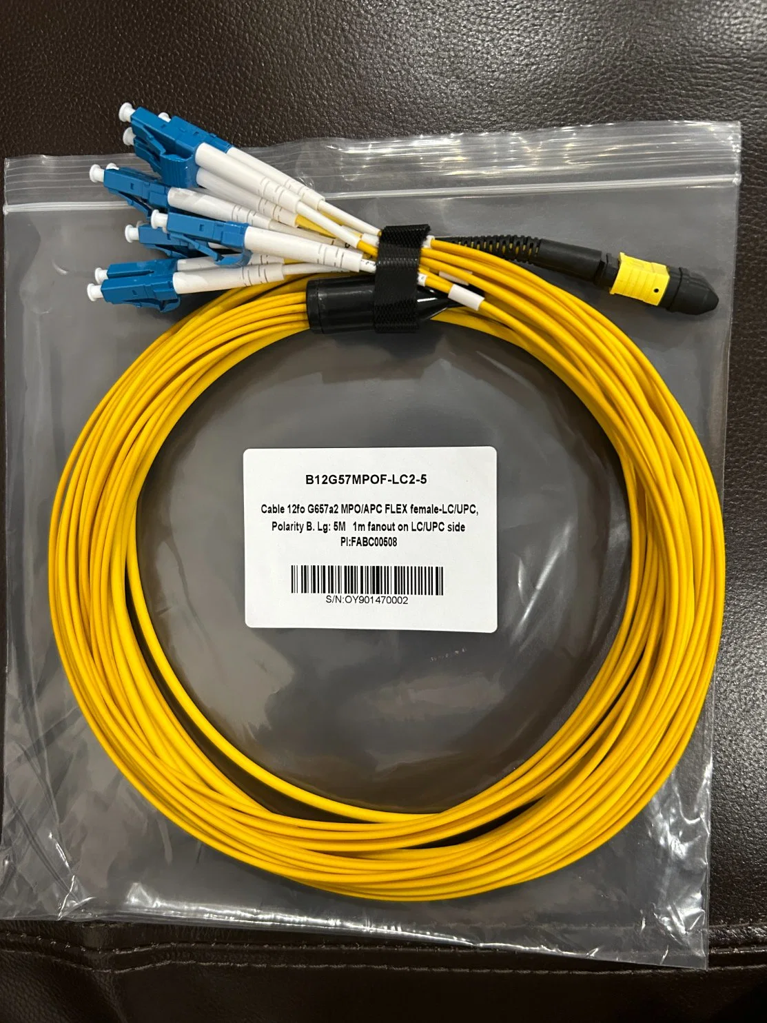 MPO /APC to LC/Upc Fiber Patchcord, Fanout Patchcord