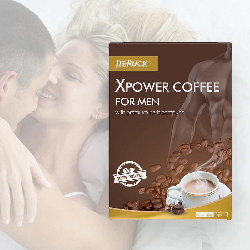 Jieruck Natural Herbal Healthcare Supplements Vitality Improve Maca Energy Coffee for Men Se X Power