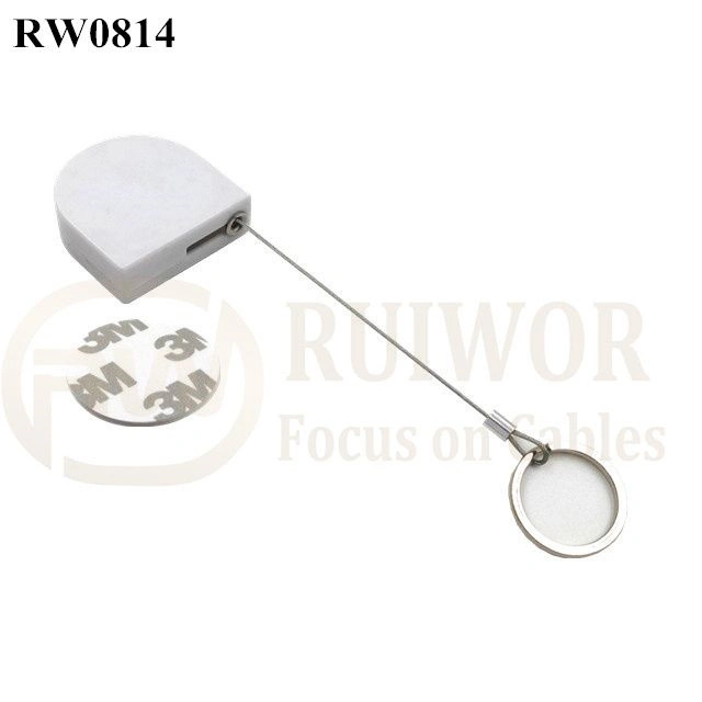 D-Shaped Micro Retractable Tether Anti Theft Display Pull Box for Retail Positioning Display