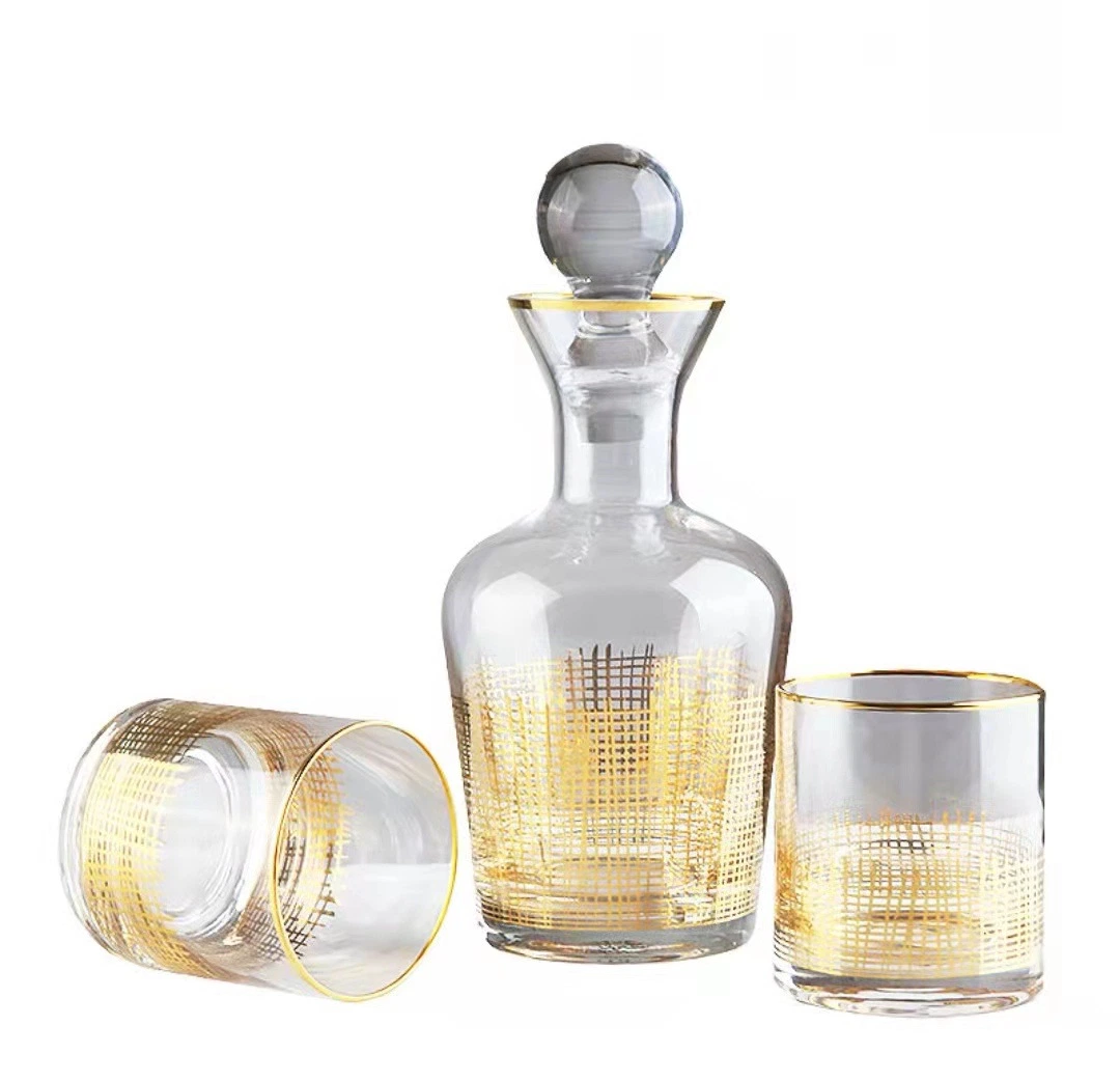 Shaped Glass Decanter for Wine Packing Printed Glass Decanter