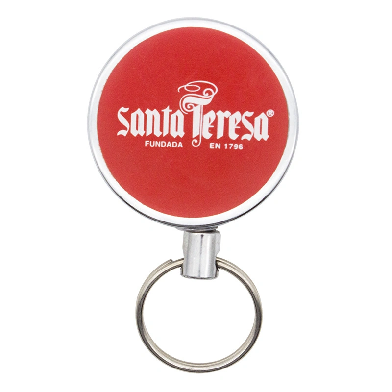 Retractable Badge Holder Reel /Metal ID Badge Holder with Belt Clip Key Ring for Name Card Keychain