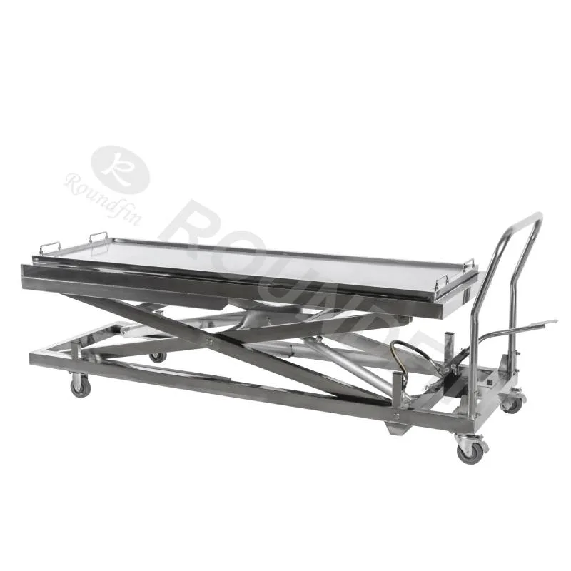 Funeral Mortuary Body Trolley Stainless Steel 304 Body Lifting Trolley