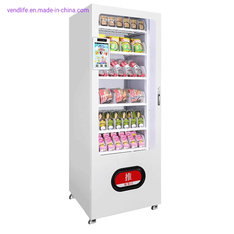 Smart 24 horas Self-Service Grande capacidade Snack de comida de leite automático Bebidas Máquina de Venda Directa