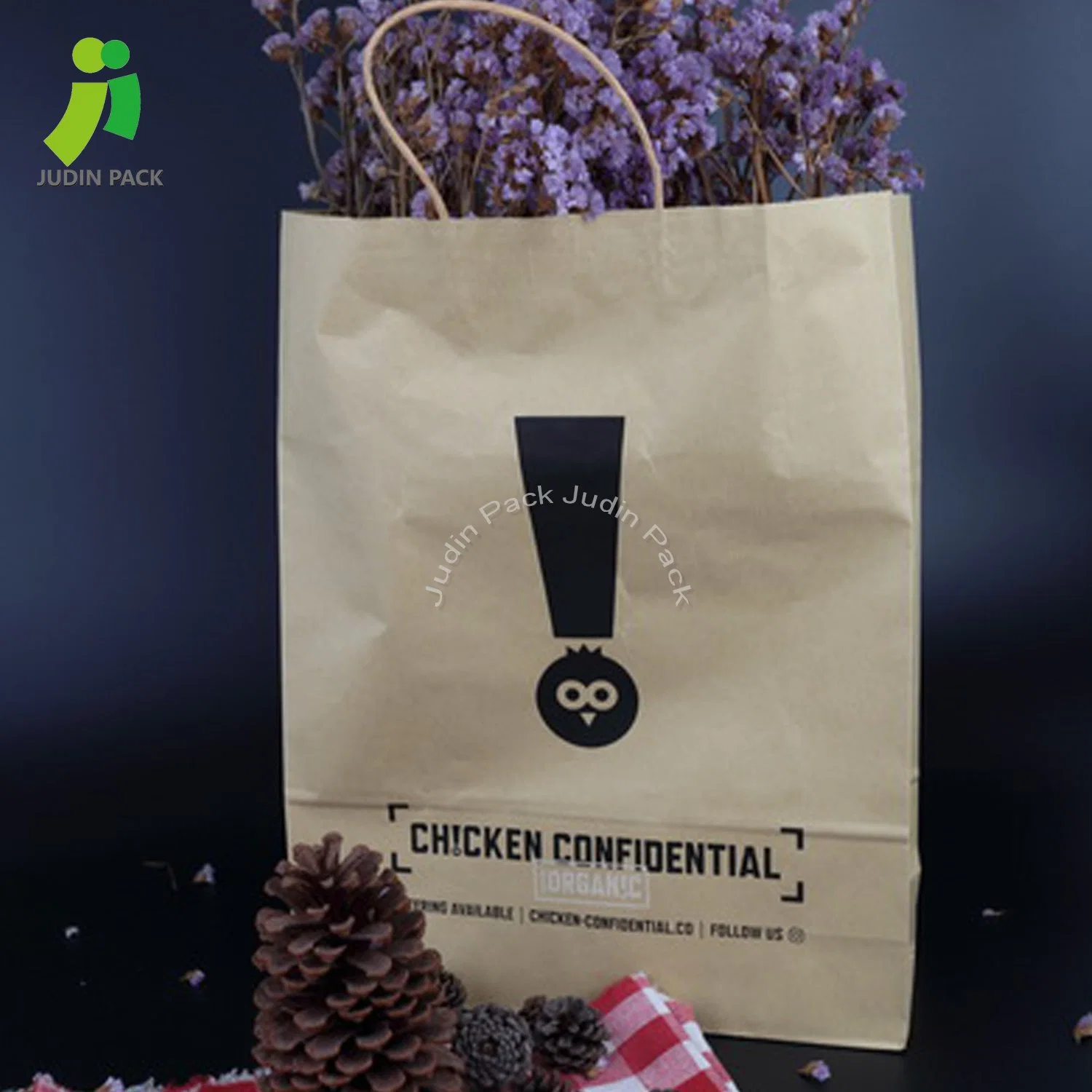 China Popular Wholesale/Supplier Food Packaging Brown Kraft Coffee Paper Bags Custom Design with Handle