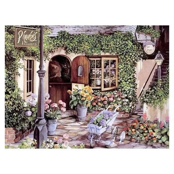 5D DIY Full Diamond Embroidery Cottage House Scenery